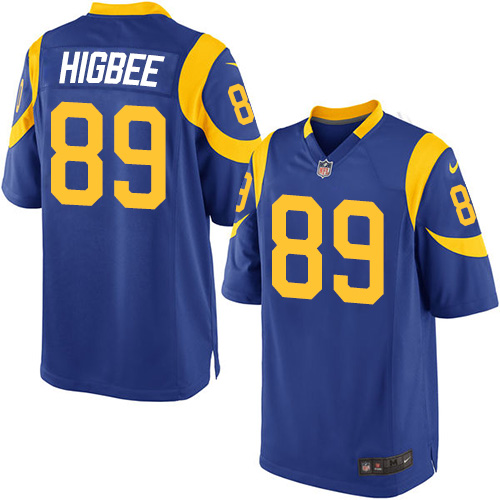 Men's Game Tyler Higbee Nike Jersey Royal Blue Alternate - #89 NFL Los Angeles Rams